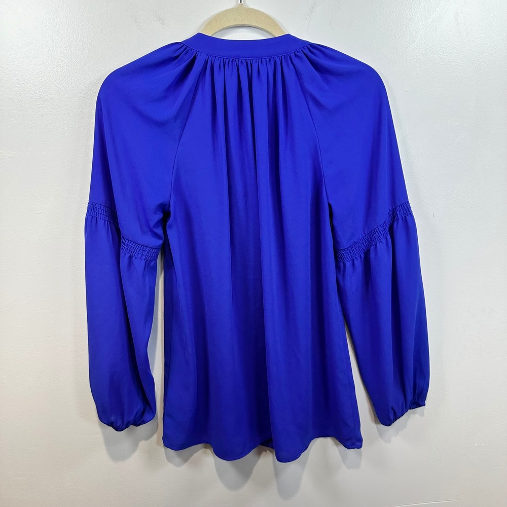 Lilly Pulitzer Blouse Button Down‎ Long Sleeve Top Royal Blue XS - Picture 4 of 4